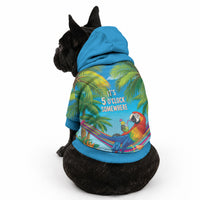5 Oclock Somewhere Pet Hoodie Hawaii Parrots Cocktail Summer Beach Vibe LT9 - Polynesian Pride