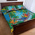 5 Oclock Somewhere Quilt Bed Set Hawaii Parrots Cocktail Summer Beach Vibe - Polynesian Pride