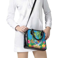 5 Oclock Somewhere Shoulder Handbag Hawaii Parrots Cocktail Summer Beach Vibe - Polynesian Pride