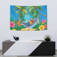 5 Oclock Somewhere Tapestry Hawaii Parrots Cocktail Summer Beach Vibe - Polynesian Pride