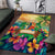 5 Oclock Somewhere Personalized Area Rug Hawaii Parrots Plumeria Summer Vibe - Polynesian Pride