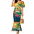 5 Oclock Somewhere Personalized Family Matching Mermaid Dress and Hawaiian Shirt Hawaii Parrots Plumeria Summer Vibe - Polynesian Pride