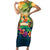 5 Oclock Somewhere Personalized Family Matching Short Sleeve Bodycon Dress and Hawaiian Shirt Hawaii Parrots Plumeria Summer Vibe - Polynesian Pride