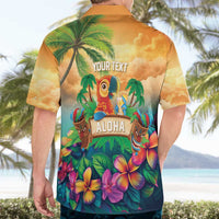 5 Oclock Somewhere Personalized Hawaiian Shirt Hawaii Parrots Plumeria Summer Vibe - Polynesian Pride