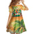 5 Oclock Somewhere Personalized Kid Short Sleeve Dress Hawaii Parrots Plumeria Summer Vibe - Polynesian Pride