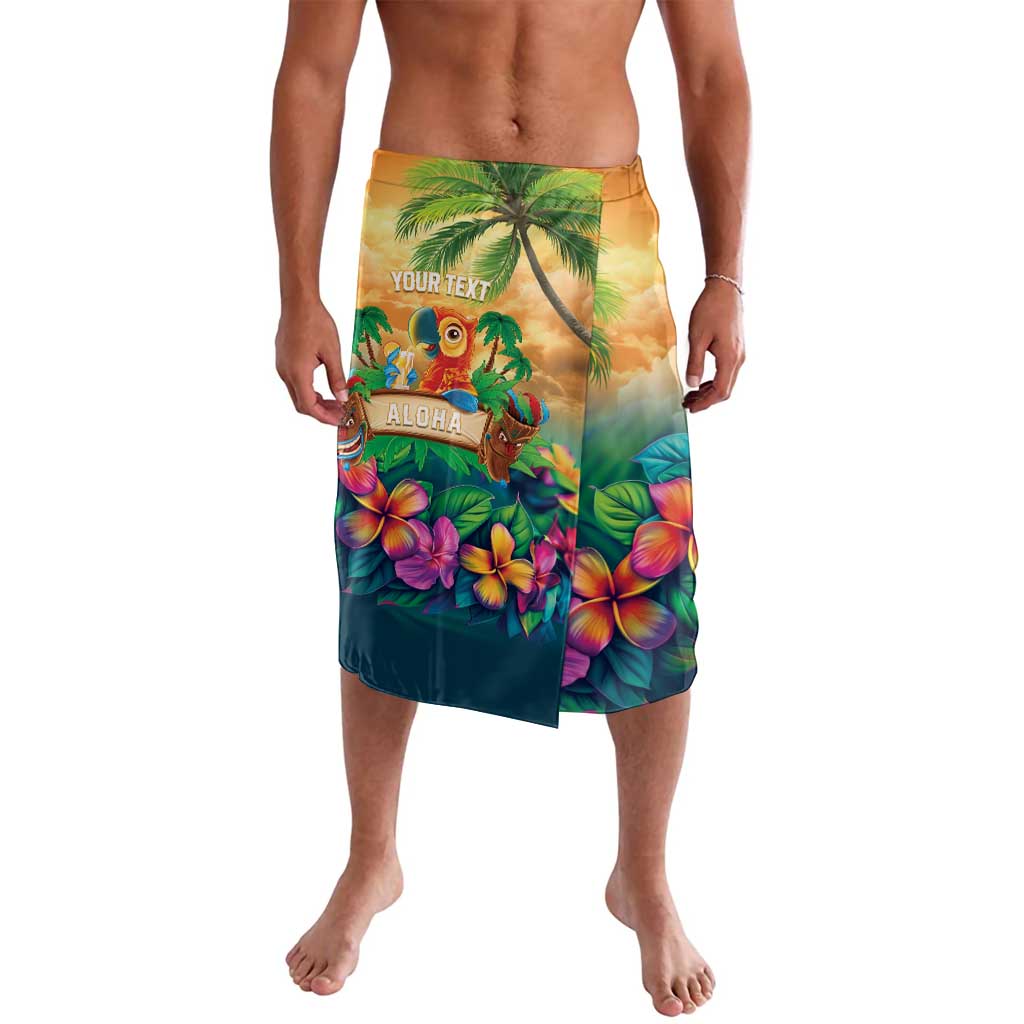 5 Oclock Somewhere Personalized Lavalava Hawaii Parrots Plumeria Summer Vibe - Polynesian Pride
