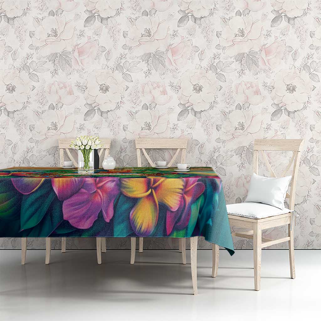5 Oclock Somewhere Personalized Tablecloth Hawaii Parrots Plumeria Summer Vibe - Polynesian Pride