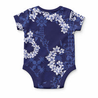 Mokihana Maile and Ilima Leis Baby Onesie Uliuli Hawaiian Tapa Quilt Pattern LT9 - Polynesian Pride