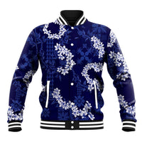 Mokihana Maile and Ilima Leis Baseball Jacket Uliuli Hawaiian Tapa Quilt Pattern - Polynesian Pride