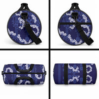 Mokihana Maile and Ilima Leis Duffle Bag Uliuli Hawaiian Tapa Quilt Pattern LT9 - Polynesian Pride