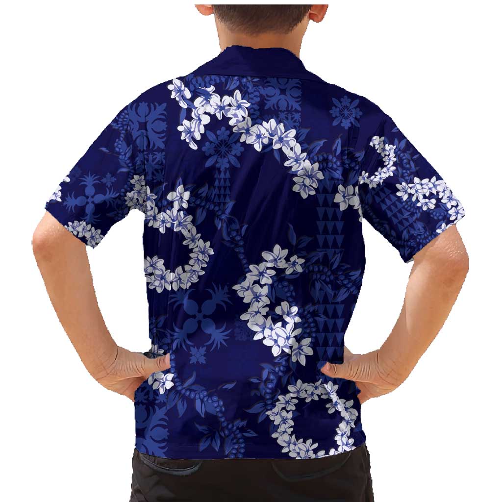 Mokihana Maile and Ilima Leis Family Matching Mermaid Dress and Hawaiian Shirt Uliuli Hawaiian Tapa Quilt Pattern - Polynesian Pride