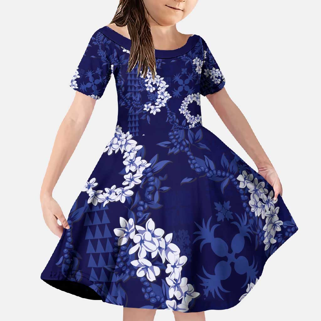 Mokihana Maile and Ilima Leis Family Matching Mermaid Dress and Hawaiian Shirt Uliuli Hawaiian Tapa Quilt Pattern - Polynesian Pride