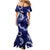 Mokihana Maile and Ilima Leis Family Matching Mermaid Dress and Hawaiian Shirt Uliuli Hawaiian Tapa Quilt Pattern - Polynesian Pride