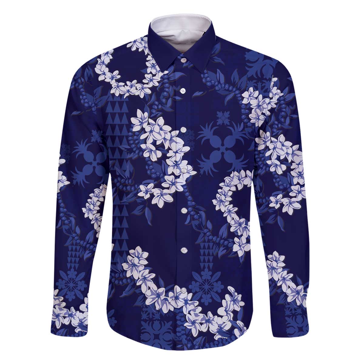 Mokihana Maile and Ilima Leis Family Matching Off The Shoulder Long Sleeve Dress and Hawaiian Shirt Uliuli Hawaiian Tapa Quilt Pattern - Polynesian Pride