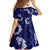 Mokihana Maile and Ilima Leis Family Matching Off Shoulder Short Dress and Hawaiian Shirt Uliuli Hawaiian Tapa Quilt Pattern - Polynesian Pride