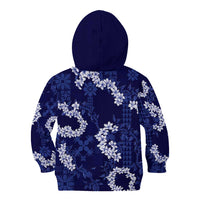 Mokihana Maile and Ilima Leis Kid Hoodie Uliuli Hawaiian Tapa Quilt Pattern - Polynesian Pride