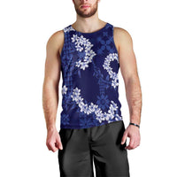 Mokihana Maile and Ilima Leis Men Tank Top Uliuli Hawaiian Tapa Quilt Pattern - Polynesian Pride