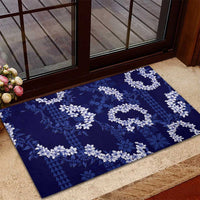 Mokihana Maile and Ilima Leis Rubber Doormat Uliuli Hawaiian Tapa Quilt Pattern - Polynesian Pride