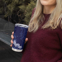 Mokihana Maile and Ilima Leis Tumbler Cup Uliuli Hawaiian Tapa Quilt Pattern - Polynesian Pride