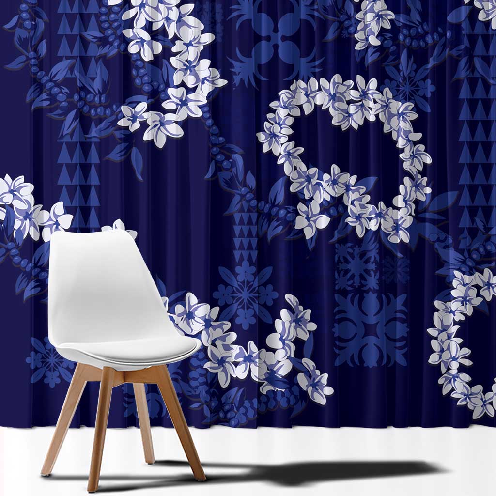 Mokihana Maile and Ilima Leis Window Curtain Uliuli Hawaiian Tapa Quilt Pattern - Polynesian Pride
