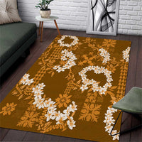 Mokihana Maile and Ilima Leis Area Rug Alani Hawaiian Tapa Quilt Pattern - Polynesian Pride