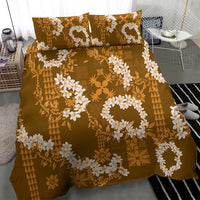 Mokihana Maile and Ilima Leis Bedding Set Alani Hawaiian Tapa Quilt Pattern - Polynesian Pride
