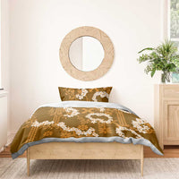 Mokihana Maile and Ilima Leis Bedding Set Alani Hawaiian Tapa Quilt Pattern - Polynesian Pride