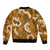 Mokihana Maile and Ilima Leis Bomber Jacket Alani Hawaiian Tapa Quilt Pattern - Polynesian Pride