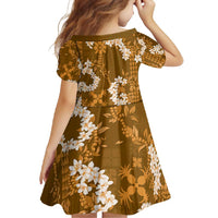 Mokihana Maile and Ilima Leis Family Matching Long Sleeve Bodycon Dress and Hawaiian Shirt Alani Hawaiian Tapa Quilt Pattern - Polynesian Pride