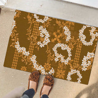 Mokihana Maile and Ilima Leis Rubber Doormat Alani Hawaiian Tapa Quilt Pattern - Polynesian Pride