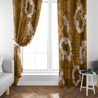 Mokihana Maile and Ilima Leis Window Curtain Alani Hawaiian Tapa Quilt Pattern - Polynesian Pride