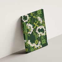 Mokihana Maile and Ilima Leis Canvas Wall Art Omaʻomaʻo Hawaiian Tapa Quilt Pattern - Polynesian Pride