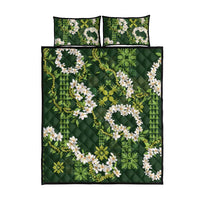 Mokihana Maile and Ilima Leis Quilt Bed Set Omaʻomaʻo Hawaiian Tapa Quilt Pattern - Polynesian Pride