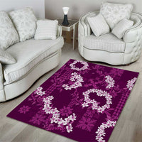 Mokihana Maile and Ilima Leis Area Rug Akala Hawaiian Tapa Quilt Pattern - Polynesian Pride