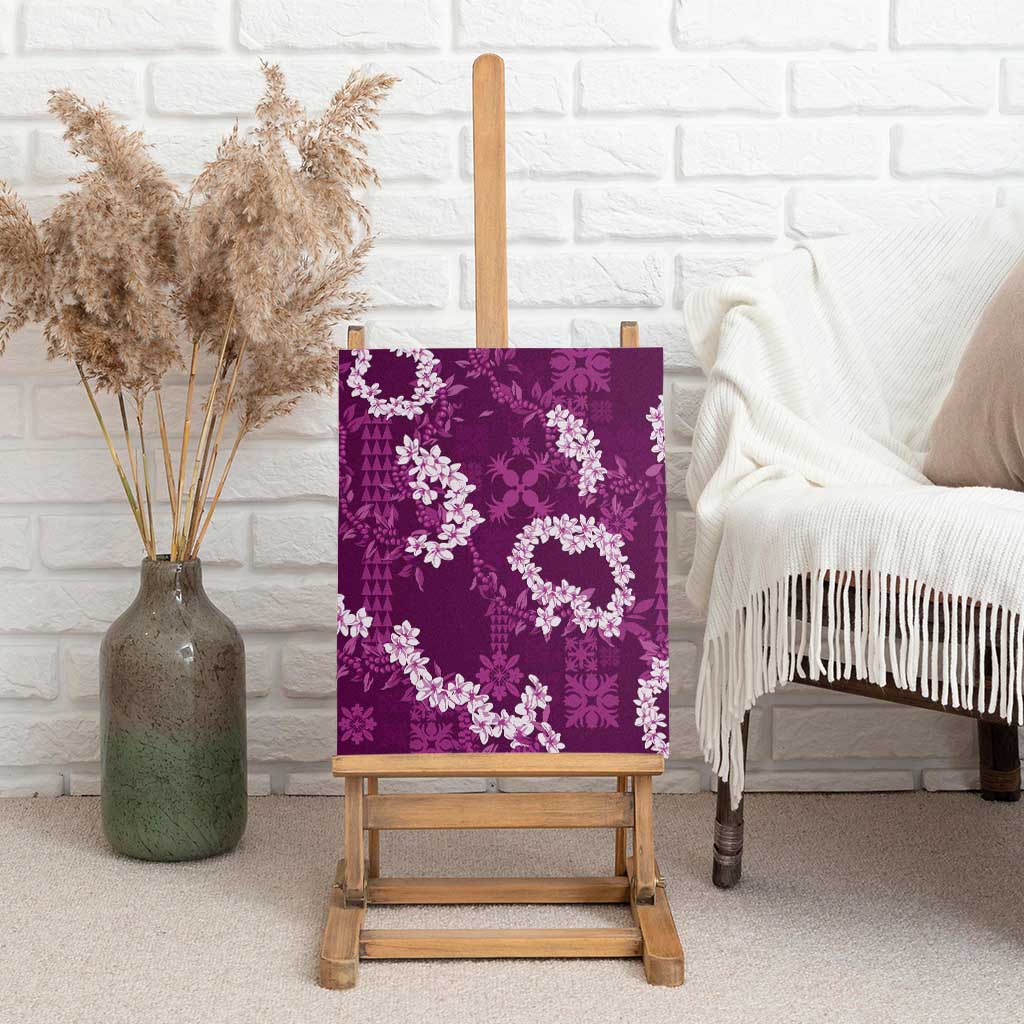 Mokihana Maile and Ilima Leis Canvas Wall Art Akala Hawaiian Tapa Quilt Pattern - Polynesian Pride