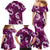 Mokihana Maile and Ilima Leis Family Matching Mermaid Dress and Hawaiian Shirt Akala Hawaiian Tapa Quilt Pattern - Polynesian Pride