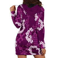 Mokihana Maile and Ilima Leis Hoodie Dress Akala Hawaiian Tapa Quilt Pattern - Polynesian Pride