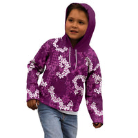 Mokihana Maile and Ilima Leis Kid Hoodie Akala Hawaiian Tapa Quilt Pattern - Polynesian Pride