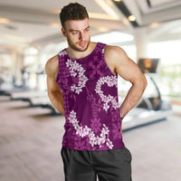 Mokihana Maile and Ilima Leis Men Tank Top Akala Hawaiian Tapa Quilt Pattern - Polynesian Pride