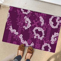 Mokihana Maile and Ilima Leis Rubber Doormat Akala Hawaiian Tapa Quilt Pattern - Polynesian Pride