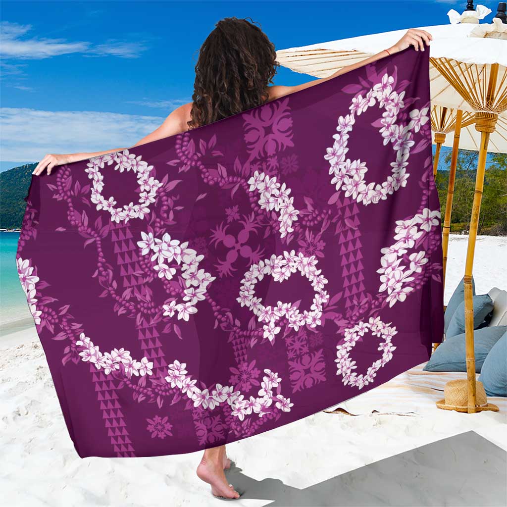 Mokihana Maile and Ilima Leis Sarong Akala Hawaiian Tapa Quilt Pattern - Polynesian Pride