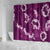 Mokihana Maile and Ilima Leis Shower Curtain Akala Hawaiian Tapa Quilt Pattern - Polynesian Pride