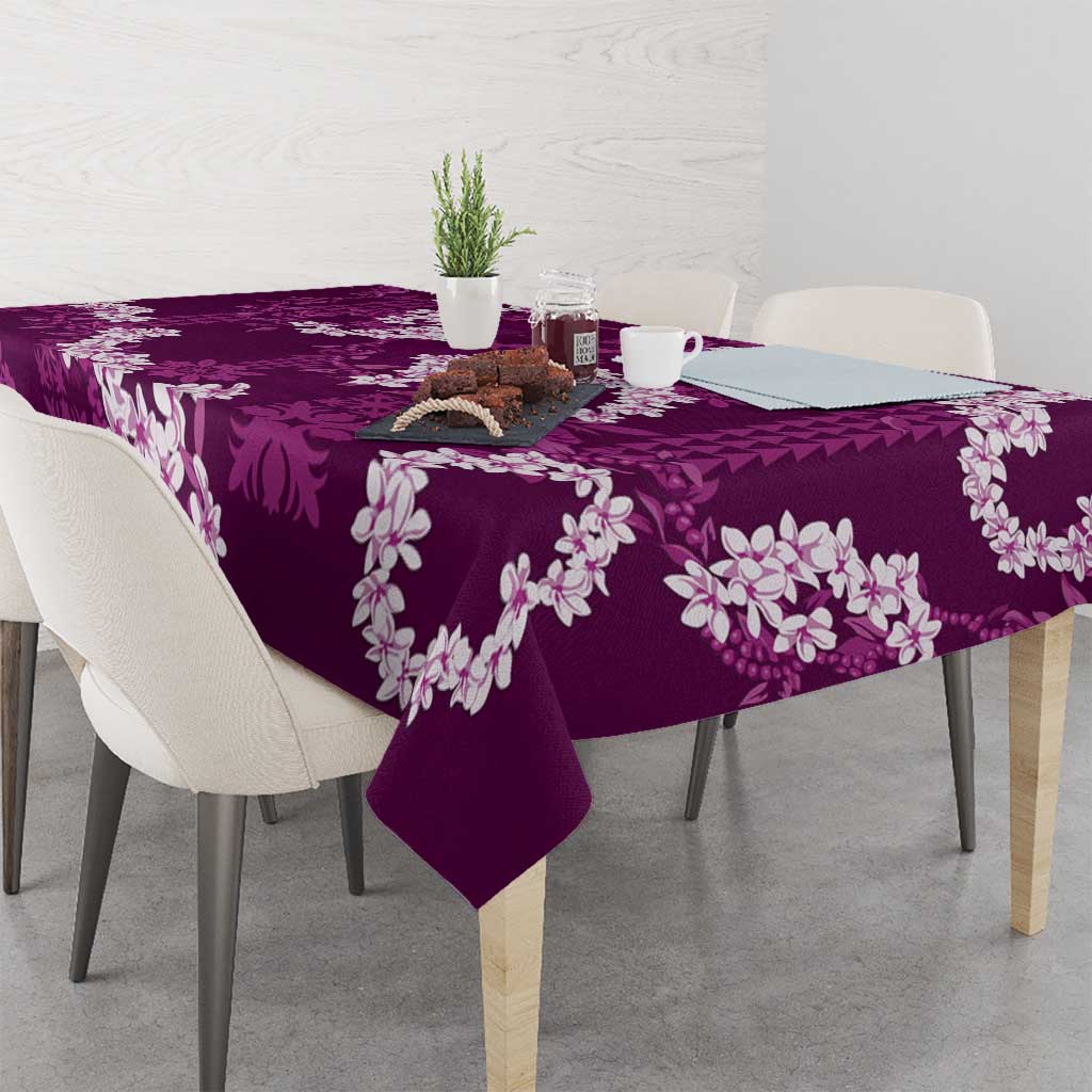 Mokihana Maile and Ilima Leis Tablecloth Akala Hawaiian Tapa Quilt Pattern - Polynesian Pride