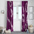 Mokihana Maile and Ilima Leis Window Curtain Akala Hawaiian Tapa Quilt Pattern - Polynesian Pride