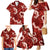 Mokihana Maile and Ilima Leis Family Matching Mermaid Dress and Hawaiian Shirt Ulaʻula Hawaiian Tapa Quilt Pattern - Polynesian Pride