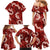 Mokihana Maile and Ilima Leis Family Matching Mermaid Dress and Hawaiian Shirt Ulaʻula Hawaiian Tapa Quilt Pattern - Polynesian Pride