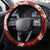 Mokihana Maile and Ilima Leis Steering Wheel Cover Ulaʻula Hawaiian Tapa Quilt Pattern - Polynesian Pride