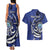 Personalized FSM 1986 Independence Day Couples Matching Tank Maxi Dress and Hawaiian Shirt Polynesian Shark Tattoo Style