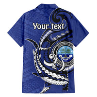 Personalized FSM 1986 Independence Day Family Matching Puletasi and Hawaiian Shirt Polynesian Shark Tattoo Style LT9 - Polynesian Pride