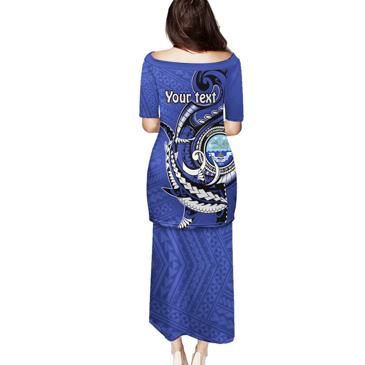 Personalized FSM 1986 Independence Day Family Matching Puletasi and Hawaiian Shirt Polynesian Shark Tattoo Style LT9 - Polynesian Pride
